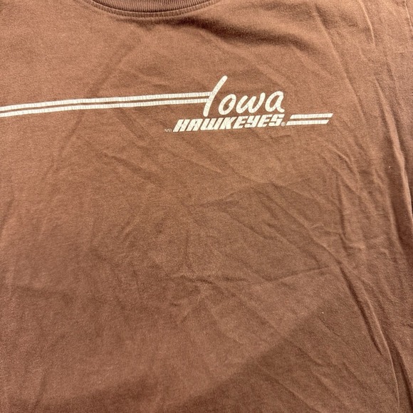 Vintage Iowa Hawkeyes Shirt Womens Large Brown Tee 90s Cropped Style !READ! - Picture 4 of 7